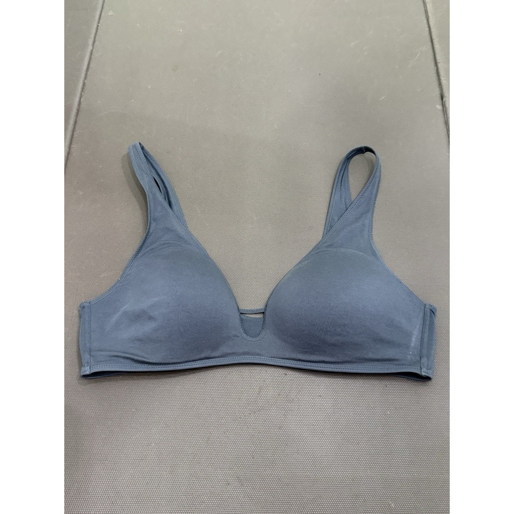 Uniqlo Mame Kurogouchi AIRism Cotton Relaxed Wireless Bra Padded Grey Large